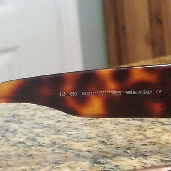 VALENTINO Tortoise Brown Gold Sunglasses Square Made in Italy - Picture 10 of 10